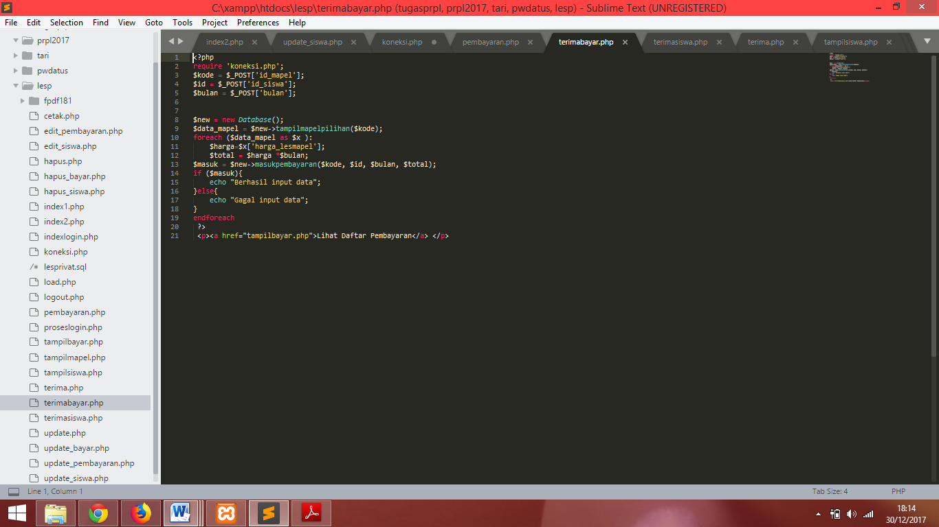 Index php 1. Php update. Sublime text Style Type.